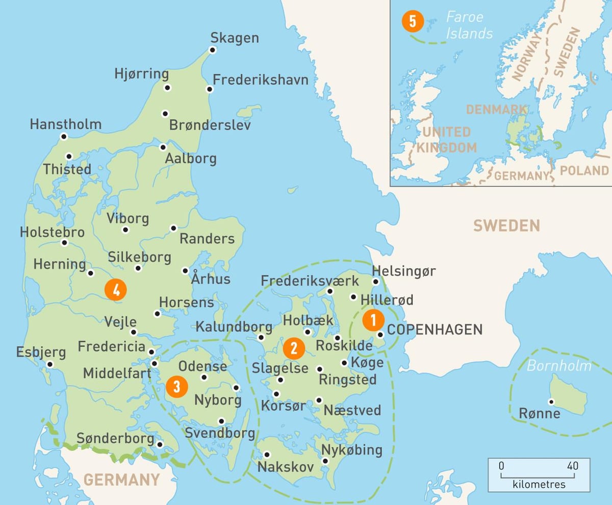 Kort over danmarks øer