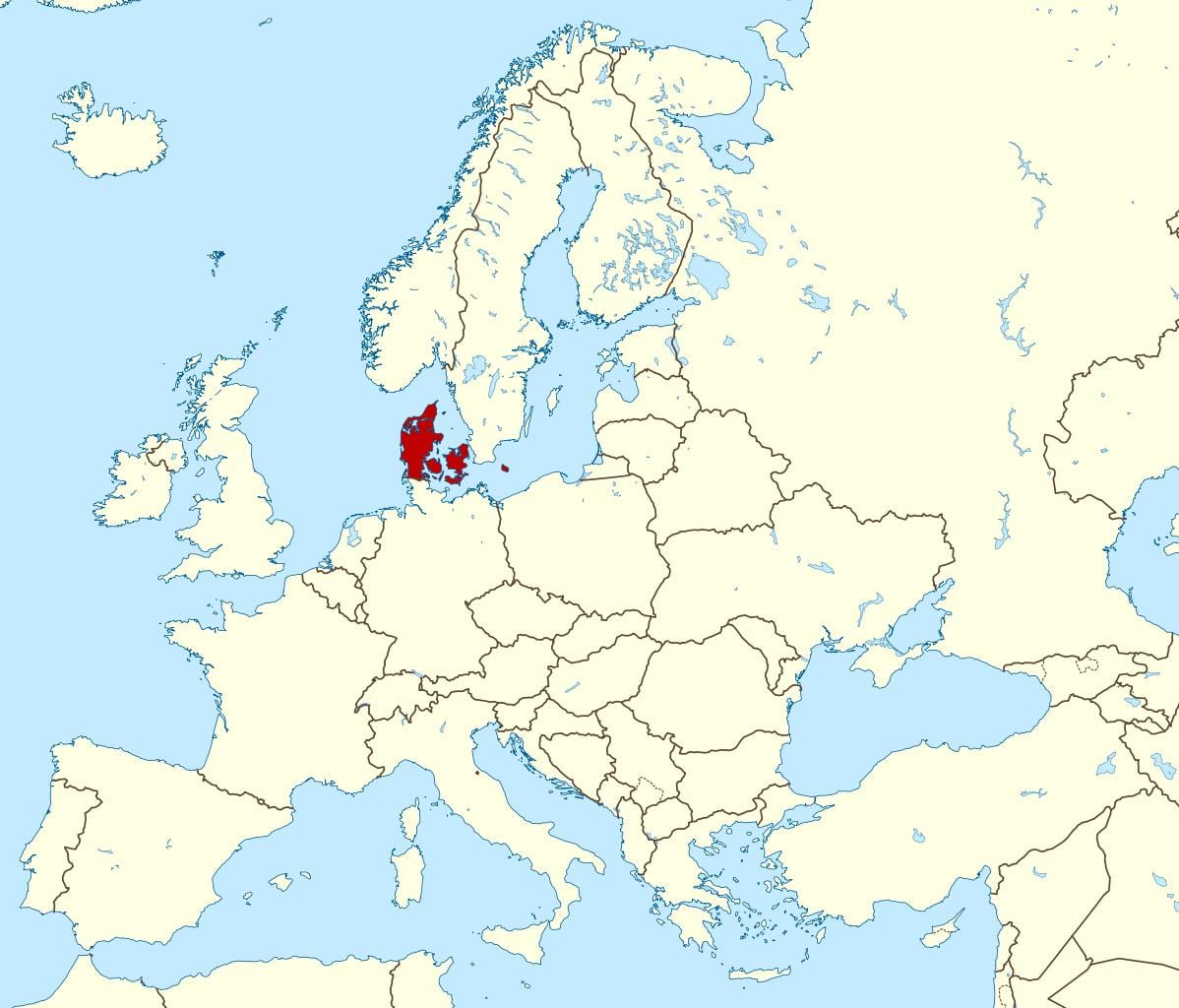 verden kort, der viser, danmark