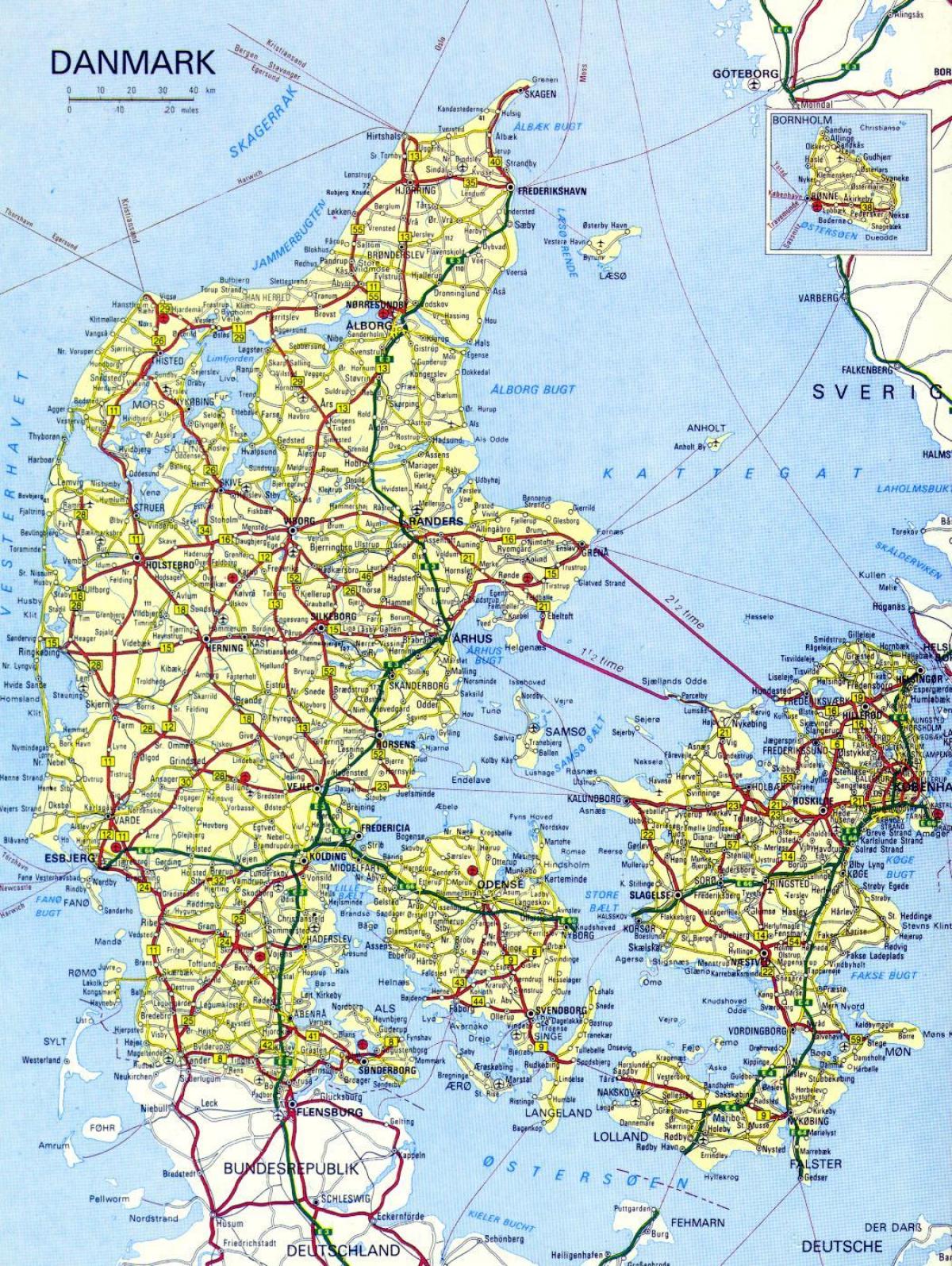 københavn, danmark-kort turist