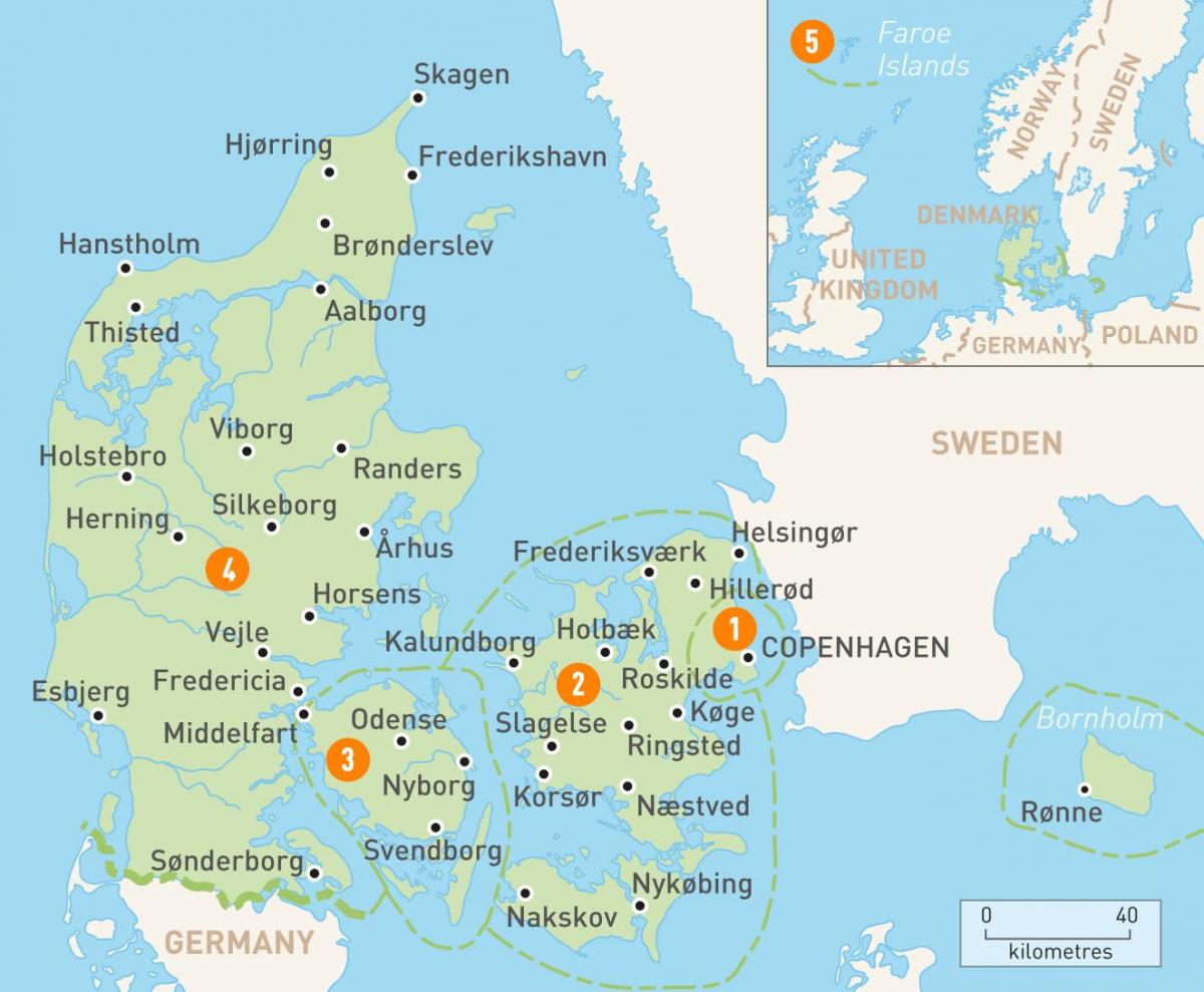Kort over danmarks øer