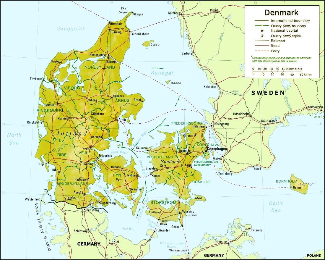 Kort over danmarks geografi 