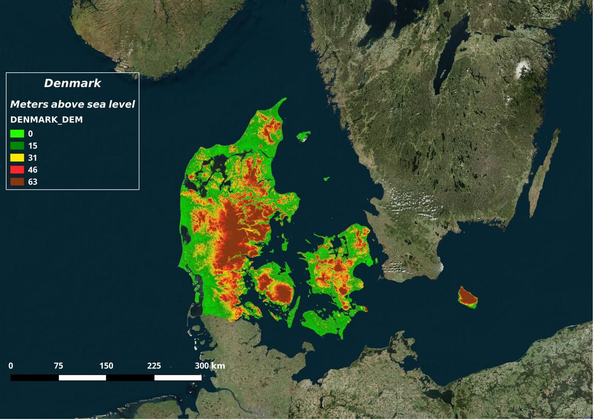 Kort over danmarks klima 