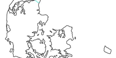Blank kort over danmark