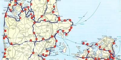 Danmarks nationale cykelruter kort