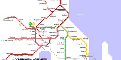 Kort over danmark metro 
